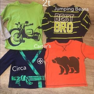 Set of 10 long sleeve shirts Carter’s pj old navy